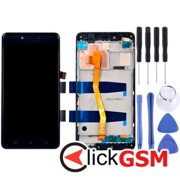 Piesa Display Cu Touchscreen Si Rama Negru Lenovo K6 Note 241s