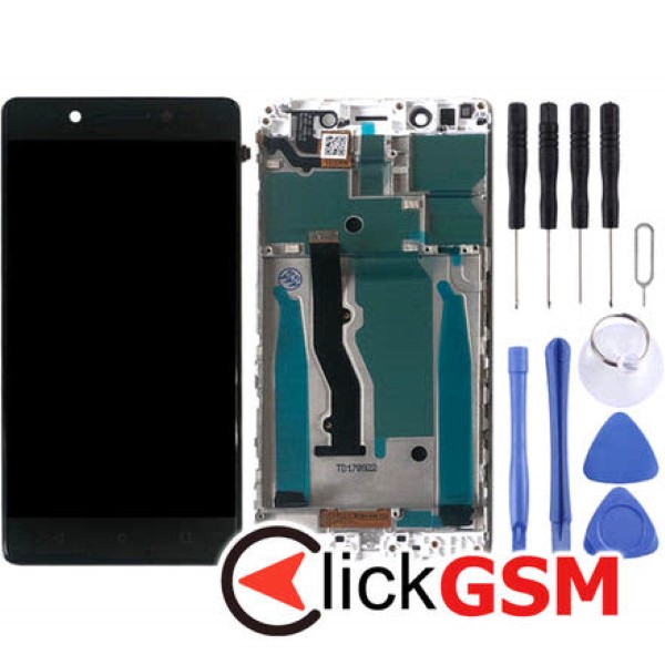 Piesa Display Cu Touchscreen Si Rama Negru Lenovo K8 Note 258l