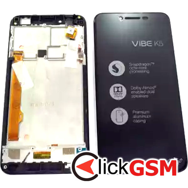 Piesa Display Cu Touchscreen Si Rama Negru Lenovo Vibe K5 2cga