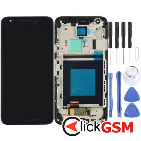 Piesa Display Cu Touchscreen Si Rama Negru Lg Nexus 5x 3cko