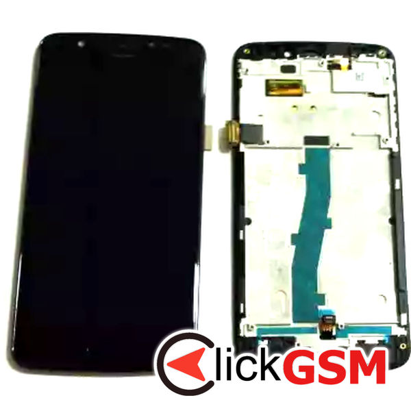 Piesa Display Cu Touchscreen Si Rama Negru Motorola Moto E4 31lf