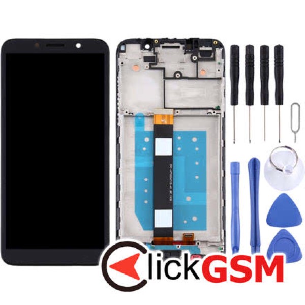 Piesa Display Cu Touchscreen Si Rama Negru Motorola Moto E6 Play 22sh