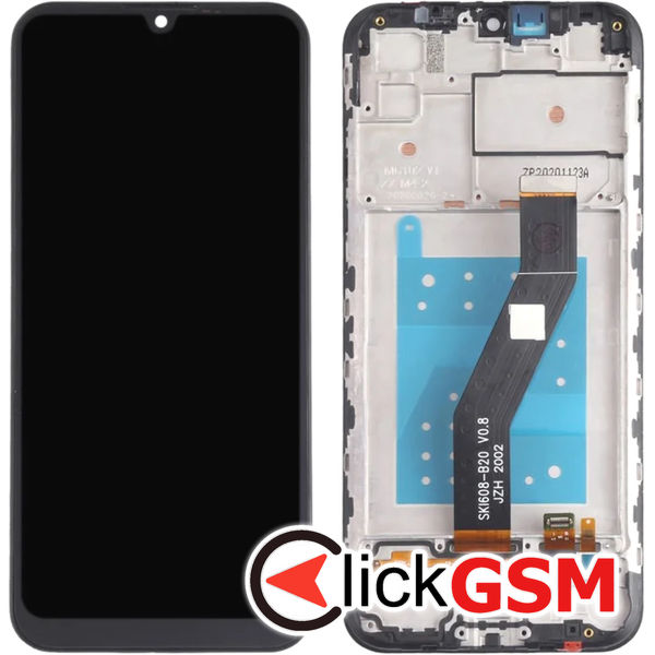 Piesa Display Cu Touchscreen Si Rama Negru Motorola Moto E6s 4t1d