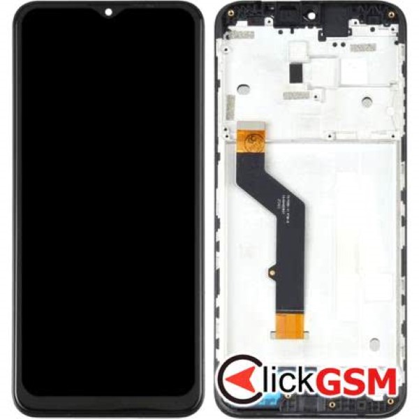 Piesa Display Cu Touchscreen Si Rama Negru Motorola Moto E7 Plus 1svl