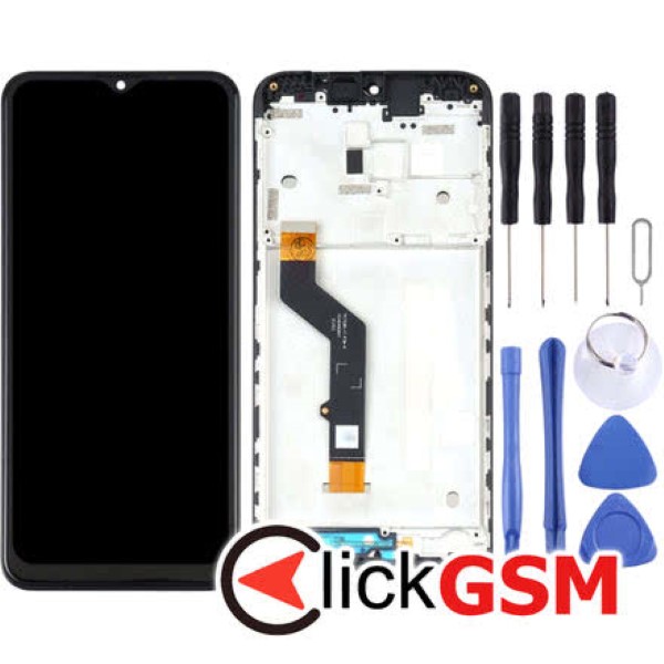 Piesa Display Cu Touchscreen Si Rama Negru Motorola Moto E7 Plus 22rz