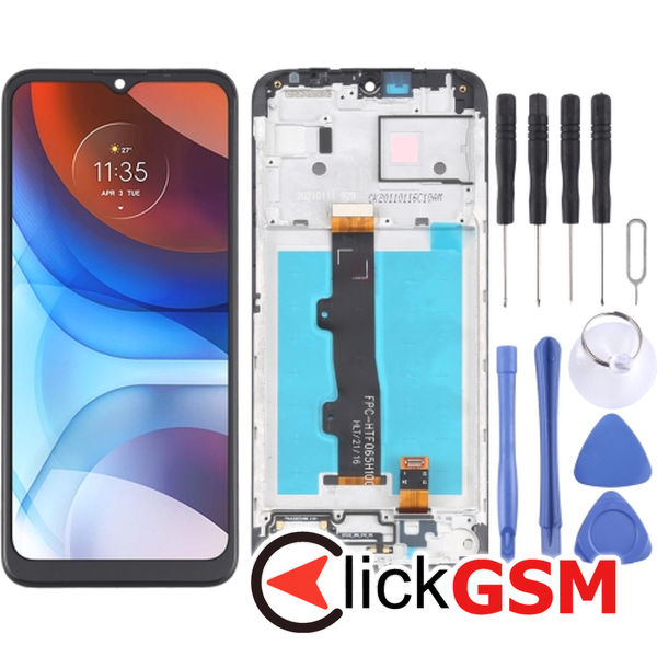 Piesa Display Cu Touchscreen Si Rama Negru Motorola Moto E7 Power 22sd