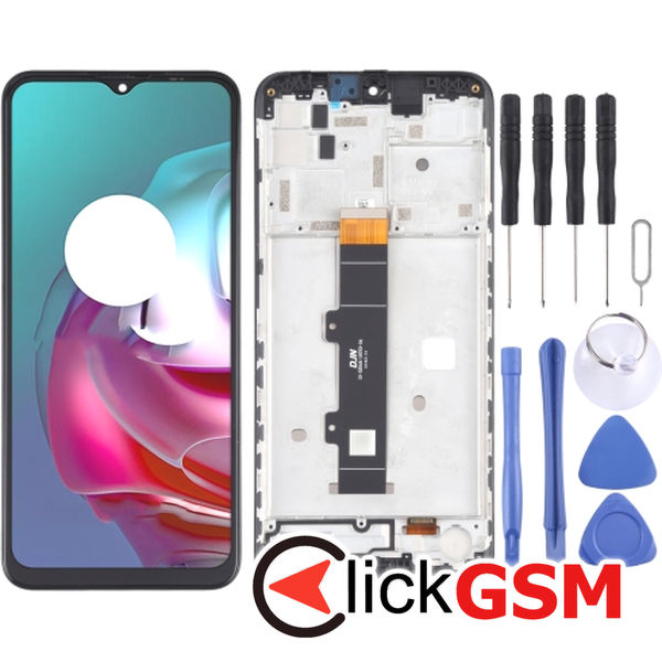 Piesa Display Cu Touchscreen Si Rama Negru Motorola Moto G30 22fb