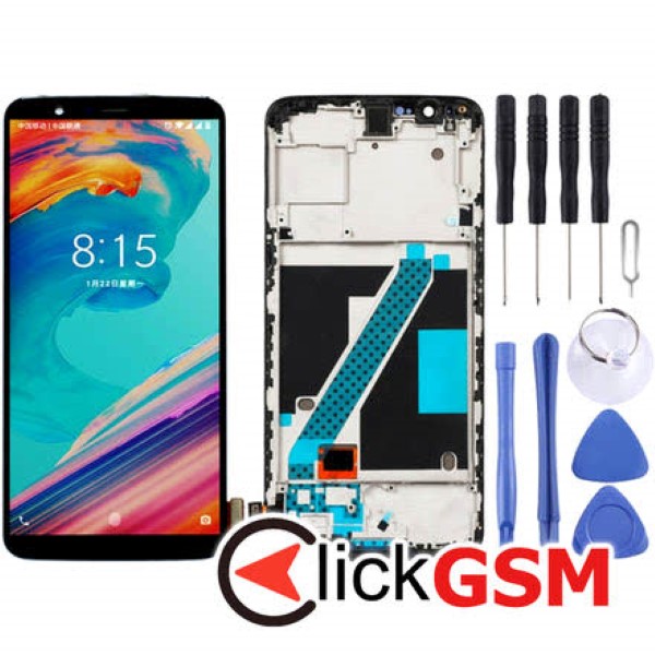 Piesa Display Cu Touchscreen Si Rama Negru Oneplus 5t 21ws