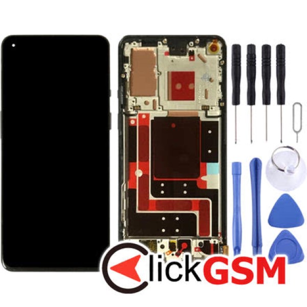 Piesa Display Cu Touchscreen Si Rama Negru Oneplus 9 21wm