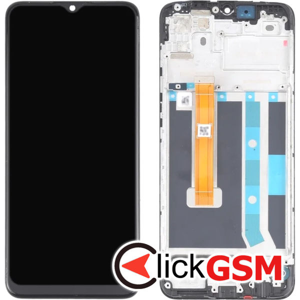 Piesa Piesa Display Cu Touchscreen Si Rama Negru Oppo A15s 4snt