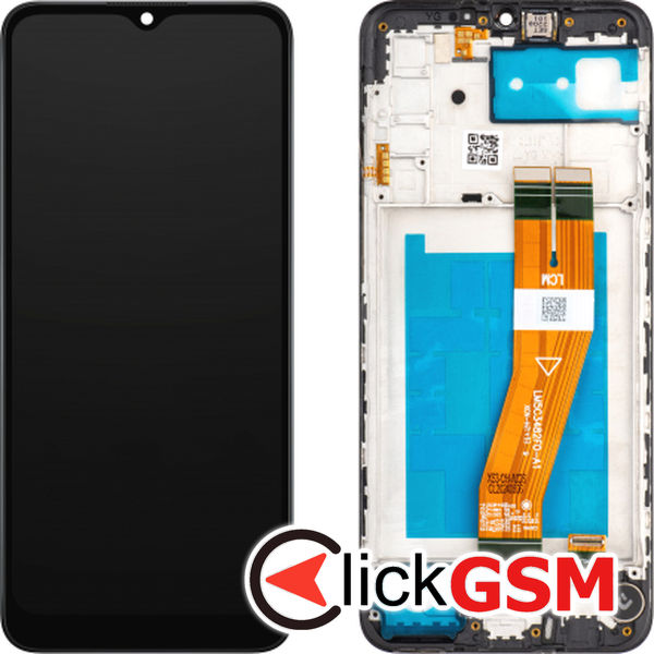 Piesa Display Cu Touchscreen Si Rama Negru Samsung Galaxy A02s 4hxl