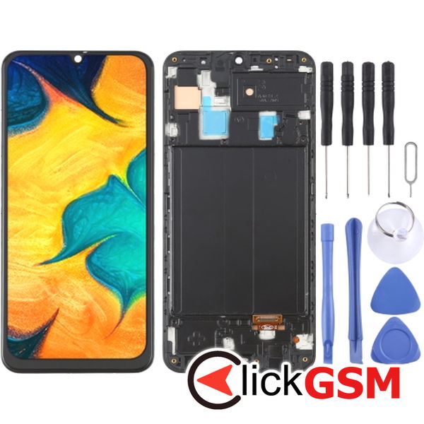 Piesa Display Cu Touchscreen Si Rama Negru Samsung Galaxy A30 4ekm