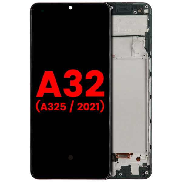 Samsung Galaxy A32 · OLED Assembly With Frame For Samsung Galaxy A32 4G (A325 / 2021) (Aftermarket Plus) (Awesome Black)