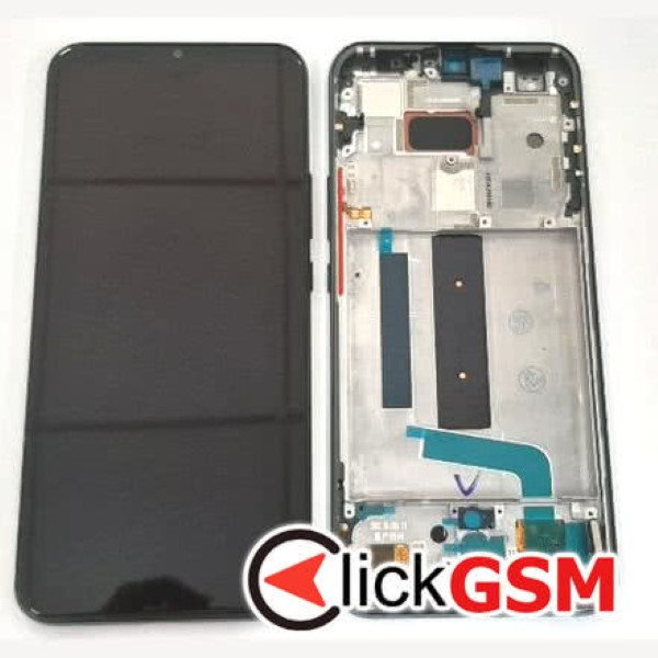 Piesa Display Cu Touchscreen Si Rama Negru Xiaomi Mi 10 Lite 5g 37p1