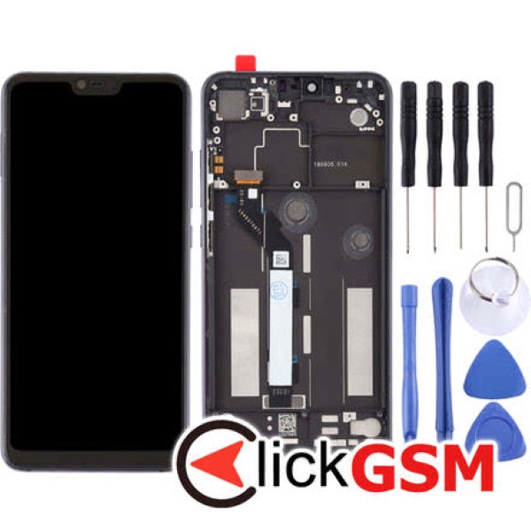 Piesa Display Cu Touchscreen Si Rama Negru Xiaomi Mi 8 Lite 25k3