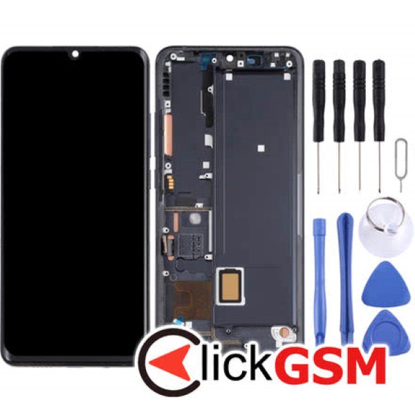 Piesa Display Cu Touchscreen Si Rama Negru Xiaomi Mi Note 10 Lite 266b