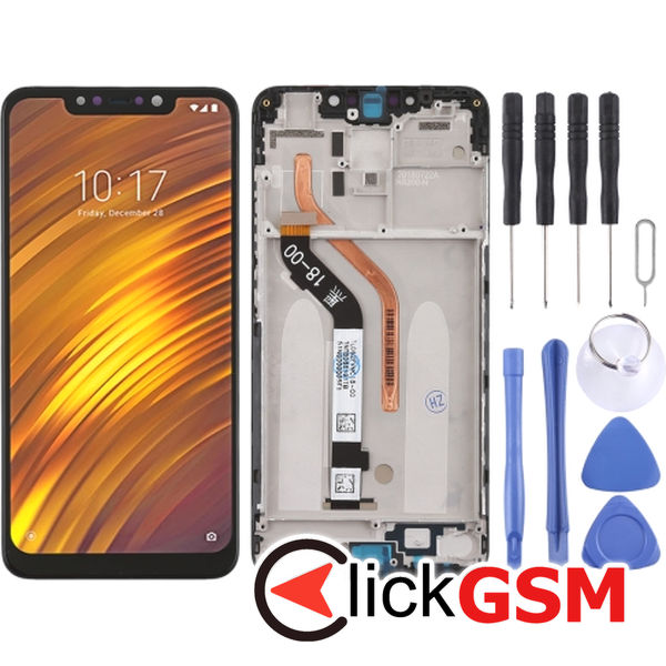 Piesa Piesa Display Cu Touchscreen Si Rama Negru Xiaomi Pocophone F1 25jm