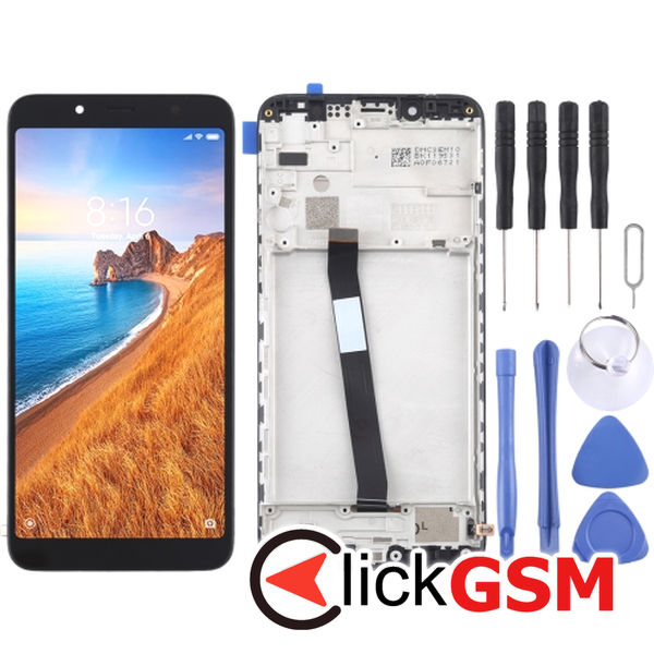 Piesa Piesa Display Cu Touchscreen Si Rama Negru Xiaomi Redmi 7a 25j8