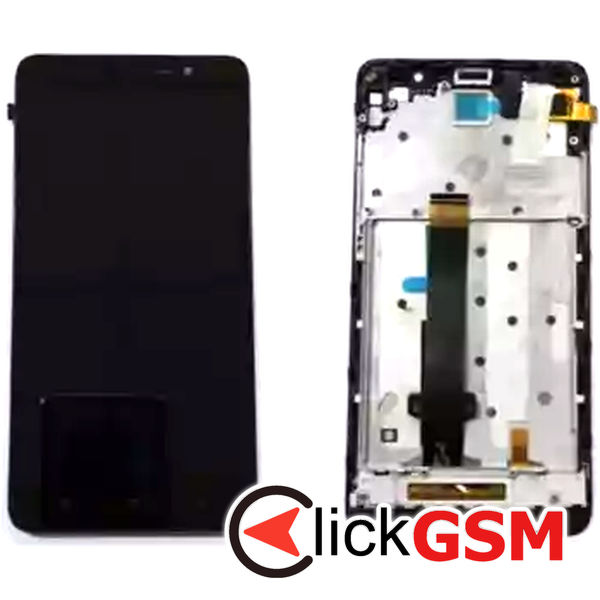 Piesa Display Cu Touchscreen Si Rama Negru Xiaomi Redmi Note 3 3a6l