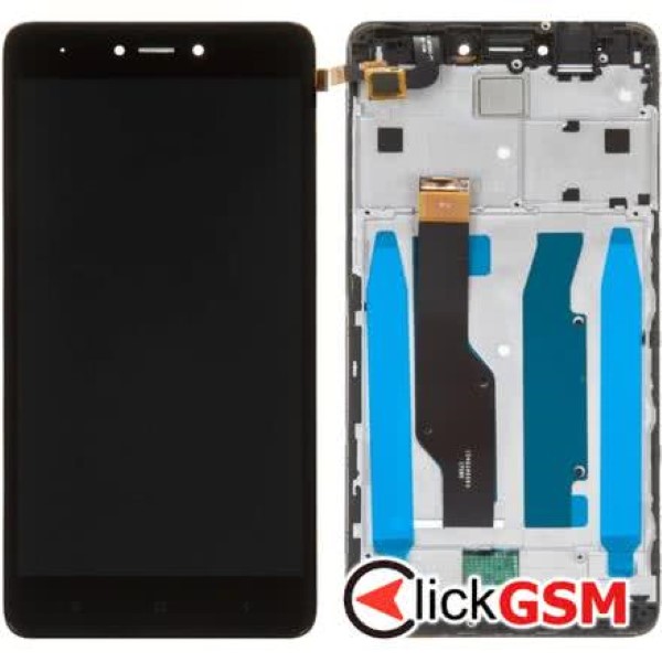 Piesa Display Cu Touchscreen Si Rama Negru Xiaomi Redmi Note 4 1g0f