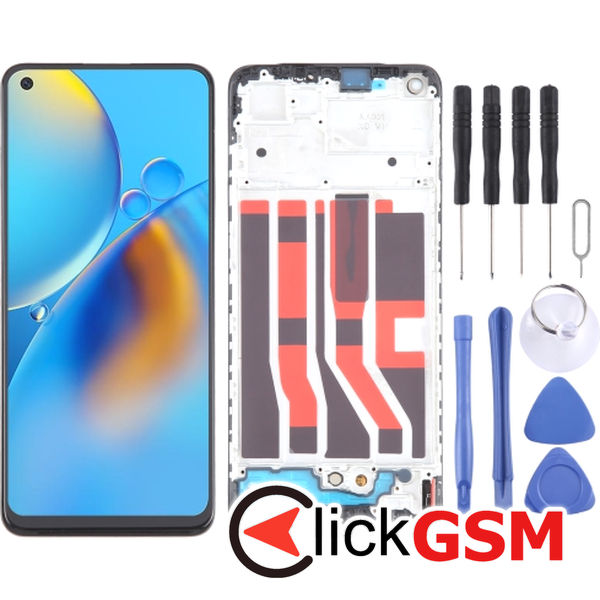 Piesa Display Cu Touchscreen Si Rama Oppo A74 4g 4hg0