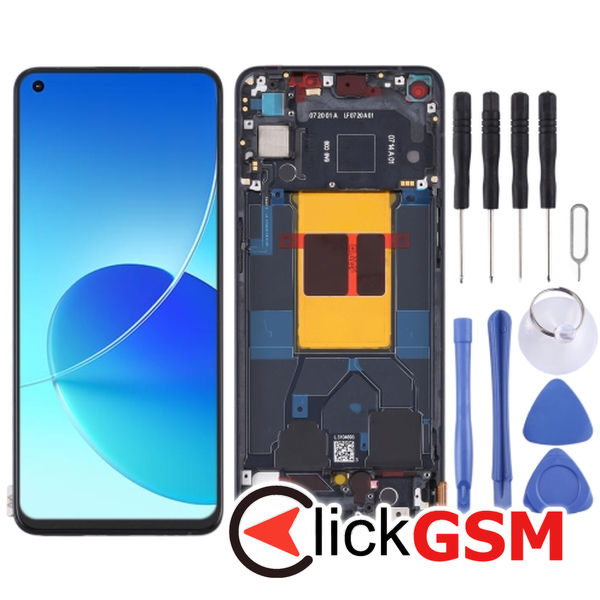 Piesa Display Cu Touchscreen Si Rama Oppo Reno6 5g 1xpj