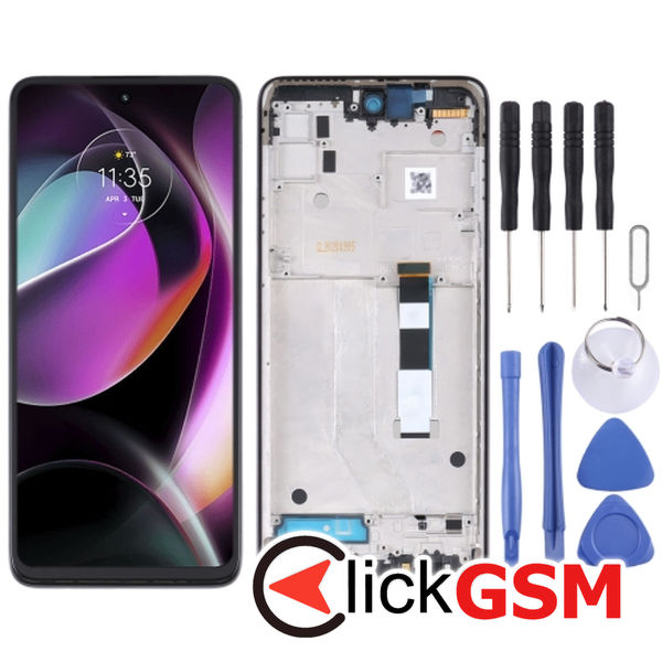 Piesa Piesa Display Cu Touchscreen Si Rama Purple Motorola Moto G 5g 22sb