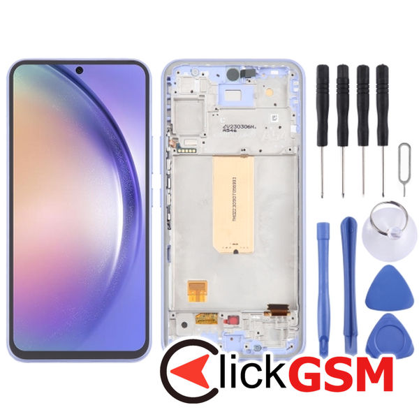 Piesa Piesa Display Cu Touchscreen Si Rama Purple Samsung Galaxy A54 5g 4o41