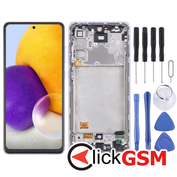 Piesa Display Cu Touchscreen Si Rama Purple Samsung Galaxy A72 4o5b