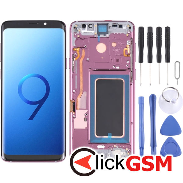 Piesa Display Cu Touchscreen Si Rama Purple Samsung Galaxy S9.plus 4eid