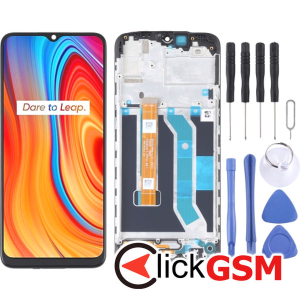 Piesa Piesa Display Cu Touchscreen Si Rama Realme C3 1xrr