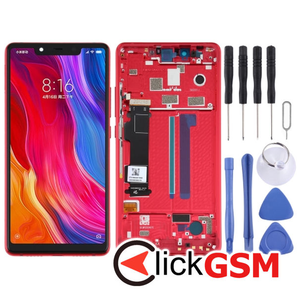 Piesa Display Cu Touchscreen Si Rama Red Xiaomi Mi 8 Se 25jj