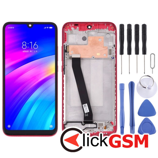 Piesa Piesa Display Cu Touchscreen Si Rama Red Xiaomi Redmi 7 4p5f