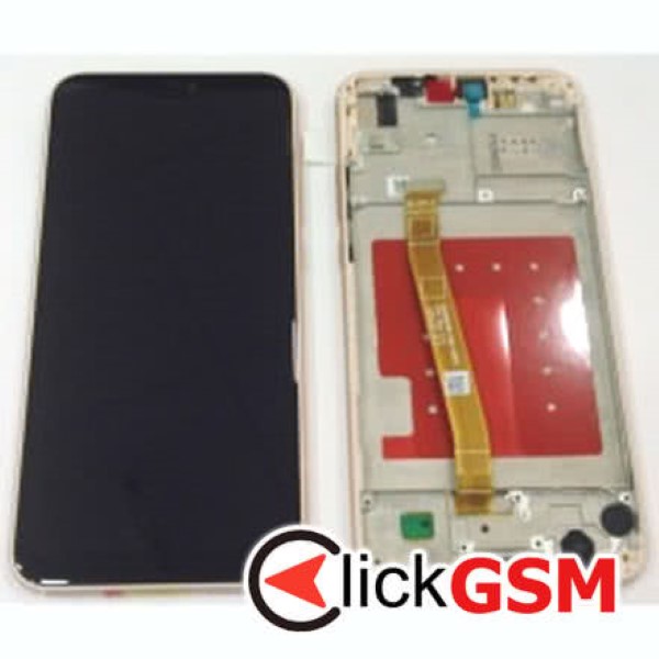 Piesa Display Cu Touchscreen Si Rama Roz Huawei P20 Lite 933