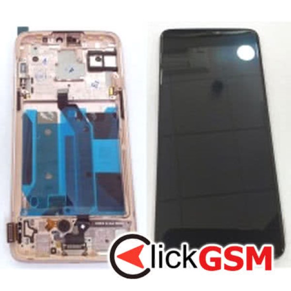 Piesa Display Cu Touchscreen Si Rama Roz Oneplus 6 24md