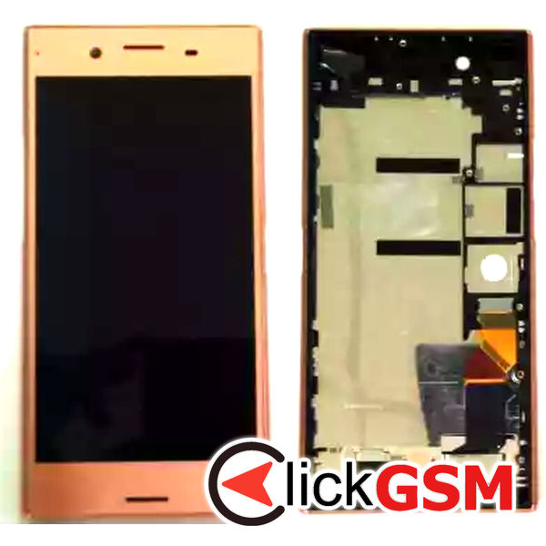 Piesa Display Cu Touchscreen Si Rama Roz Sony Xperia Xz Premium 36sh