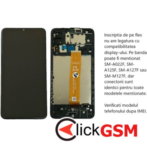 Piesa Display Cu Touchscreen Si Rama Samsung Galaxy A12s 34bm