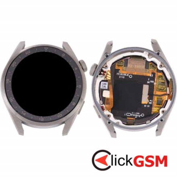 Piesa Display Cu Touchscreen Si Rama Silver Huawei Watch 3 Pro 23kx