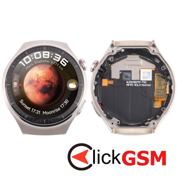 Piesa Piesa Display Cu Touchscreen Si Rama Silver Huawei Watch 4 Pro 3ga8