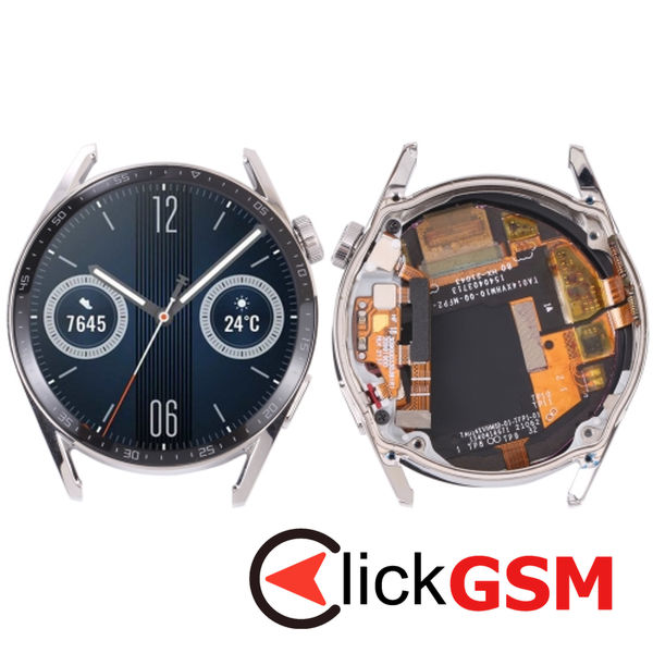 Piesa Display Cu Touchscreen Si Rama Silver Huawei Watch Gt3 42mm 23ks