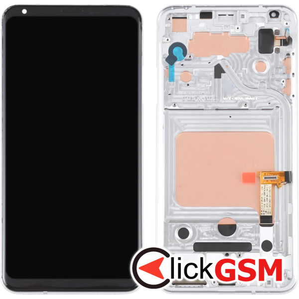 Piesa Display Cu Touchscreen Si Rama Silver Lg V30 3g7c