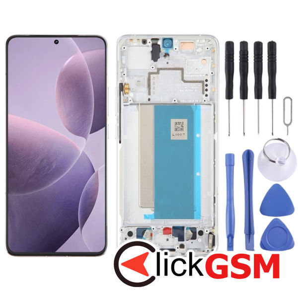 Piesa Display Cu Touchscreen Si Rama Silver Xiaomi Redmi K70 3e3g