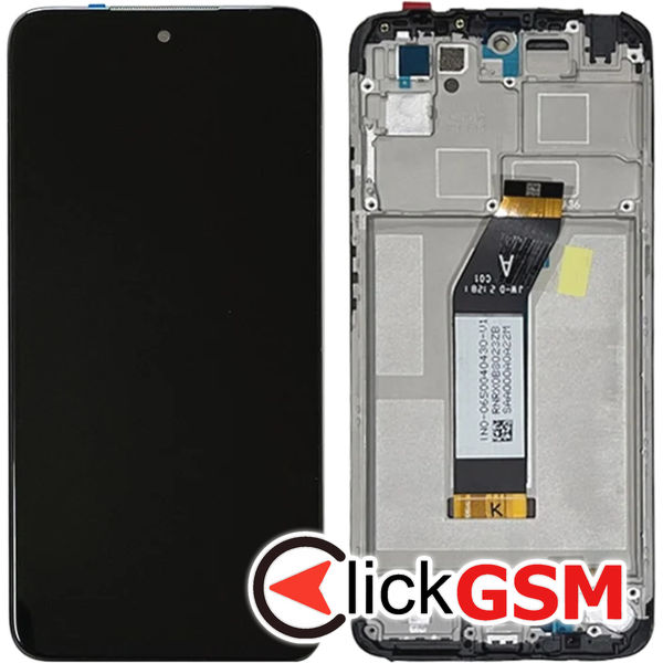 Piesa Piesa Display Cu Touchscreen Si Rama Silver Xiaomi Redmi Note 11 4x8k