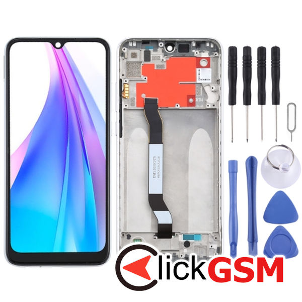 Piesa Piesa Display Cu Touchscreen Si Rama Silver Xiaomi Redmi Note 8t 25ic