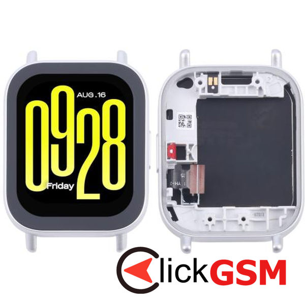 Piesa Display Cu Touchscreen Si Rama Silver Xiaomi Watch 5 4p8s