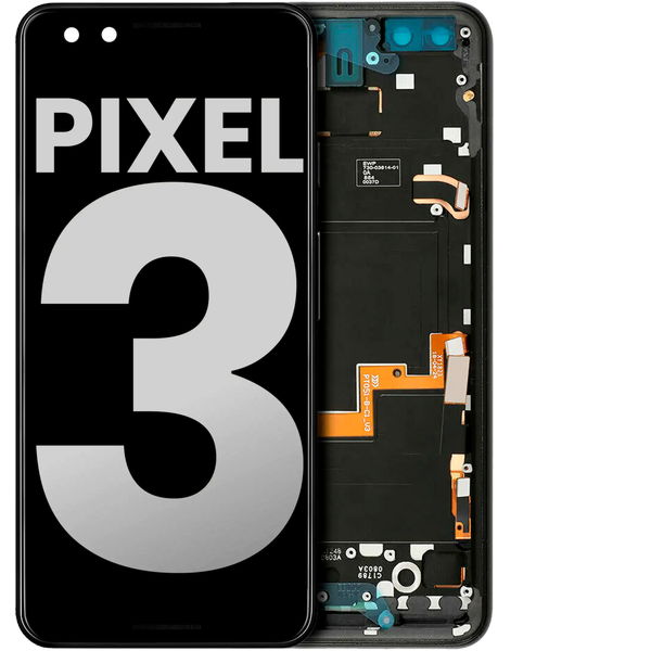 OLED Assembly With Frame For Google Pixel 3 (Used OEM Pull: Grade B/C) (Just Black)