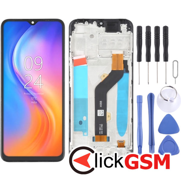 Piesa Display Cu Touchscreen Si Rama Tecno Spark 7p 2tc8