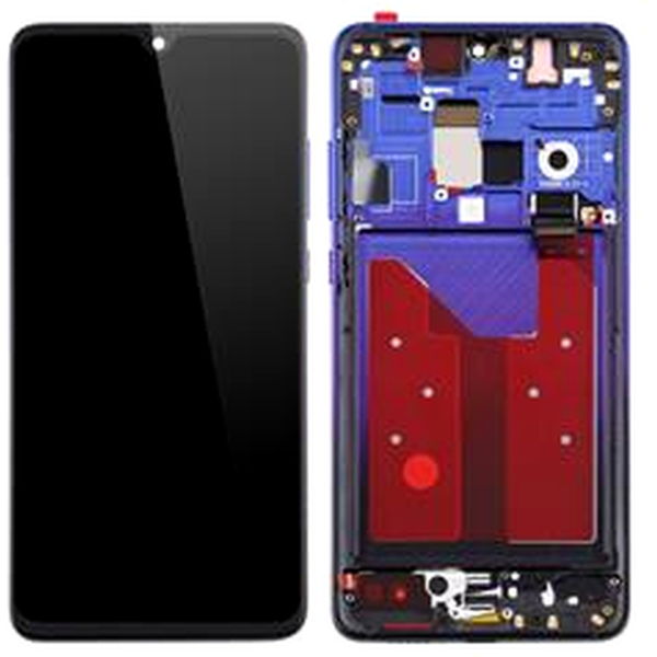 Grade B LCD Screen and Digitizer Assembly + Frame Replacement (without Logo) for Huawei Mate 20 - Aurora
