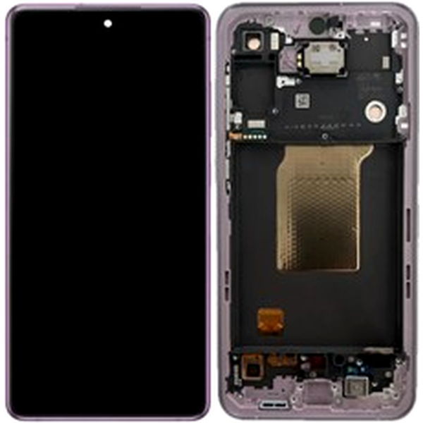 For Samsung Galaxy A55 5G A556 6.6 inch Grade S AMOLED Screen and Digitizer Assembly + Frame (without Logo) - Lilac