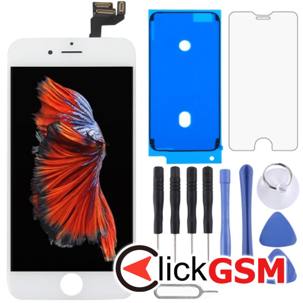 Piesa Display Cu Touchscreen Si Rama White Apple Iphone 6s 4fky